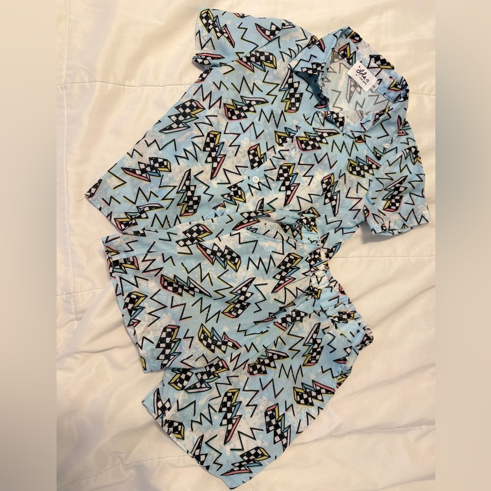 Lola + The Boys Blue Lightning Kids Matching Set